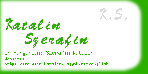 katalin szerafin business card